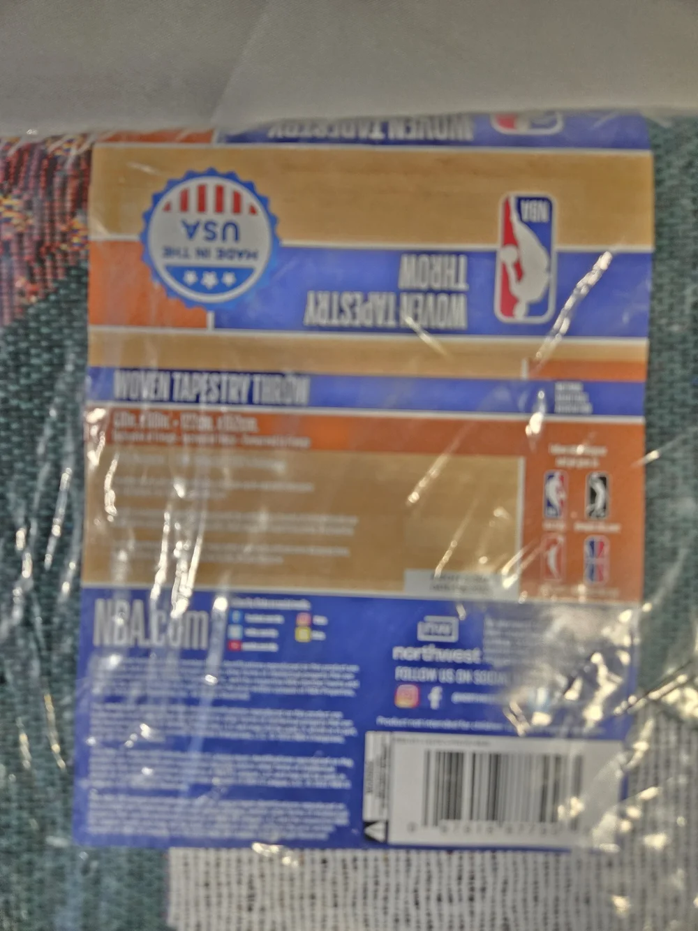 Celtics Green, White & Orange Basketball Throw Blanket